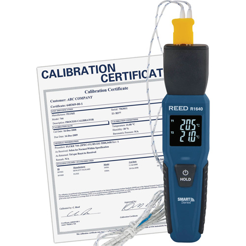 Thermom&egrave;tre &agrave; thermocouple Blueetooth Smart Series avec certificat de calibration, Contact, Num&eacute;rique, -328-2501°F (-200-1372°C) Par Equipment