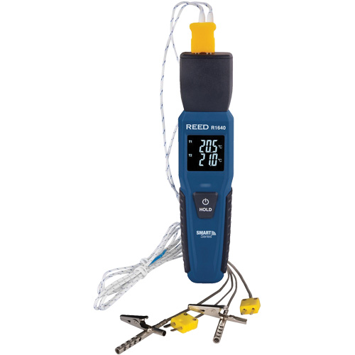 Thermom&egrave;tre &agrave; thermocouple de s&eacute;rie intelligente R1640 avec sondes pour fourneau/cong&eacute;lateur, Contact, Num&eacute;rique, 32-122°F (0-50°C) Par Equipment