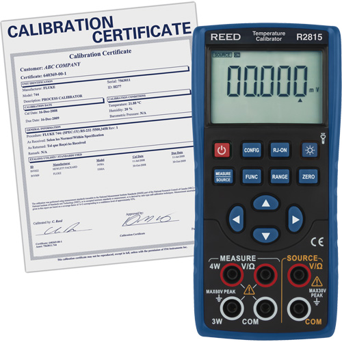 &eacute;talonneur de temp&eacute;rature avec certificat de traçabilit&eacute; Par Equipment