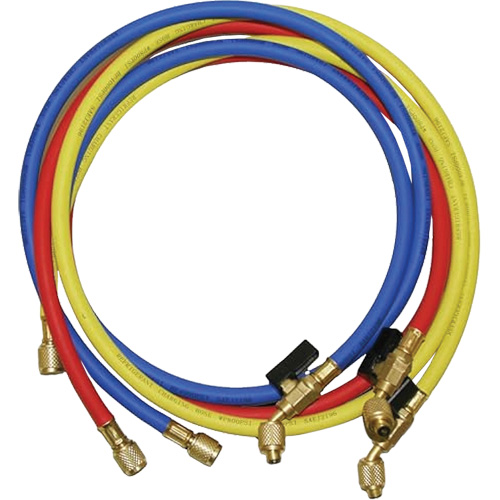 Ball Valve Refrigerant Charging Hoses with 1/4" SAE fittings Par Equipment