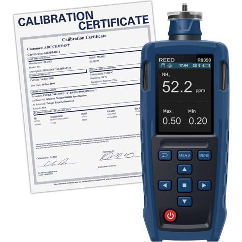Gas Detector with Traceable Calibration Certificate Par Equipment