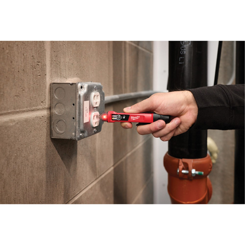 Dual Range Non-Contact Voltage Detector with LED, 12 V - 49 V/50 V - 1000 V, Display & Sound Alert Par Equipment