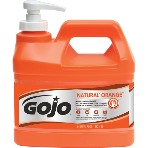 Nettoyant &agrave; mains Natural Orange, Pierre ponce, 1,89 L, Bouteille &agrave; pompe, Agrumes/Orange Par Equipment