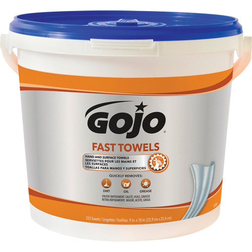 Serviettes nettoyantes Fast Wipes, 225 lingettes, 10" x 9" Par Equipment