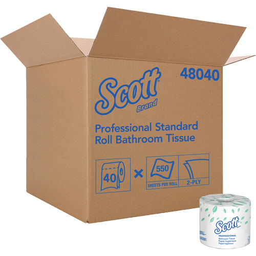 Papier hygi&eacute;nique Scott, 2 Pli, 550 Feuilles/Rouleu, Blanc Par Equipment