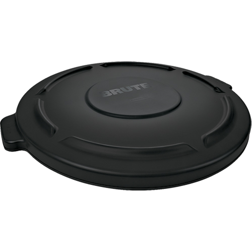 Brute&reg; 44-Gallon Lids, Flat Lid, Plastic/Polyethylene, Fits Container Size: 24" Dia. Par Equipment