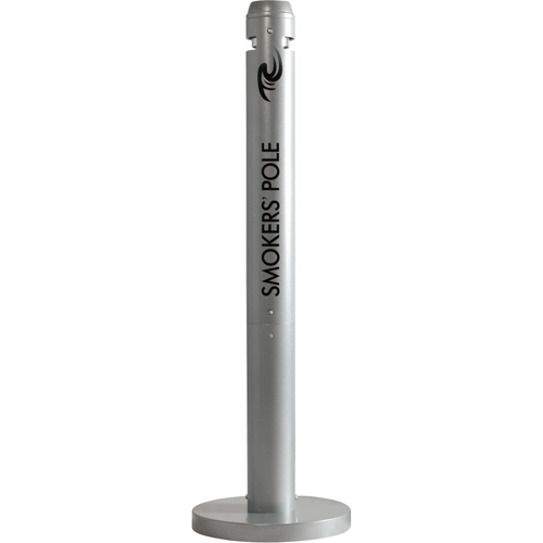 Smokers' Pole Cigarette Receptacle, Free-Standing, Aluminum, 41" Height Par Equipment