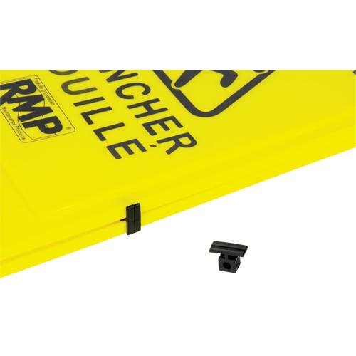 Safety Wet Floor Sign, Bilingual with Pictogram Par Equipment