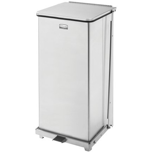 Defenders&reg; Square Step Can with Liner, Stainless Steel, 13 US gal. Capacity Par Equipment
