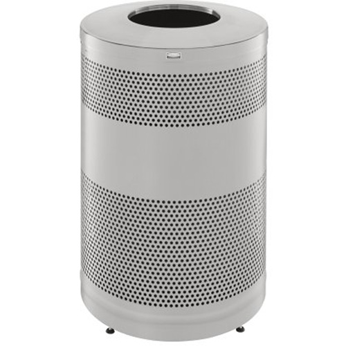 Classics Open Top Decorative Waste Bin, Stainless Steel, 51 US gal. Capacity Par Equipment