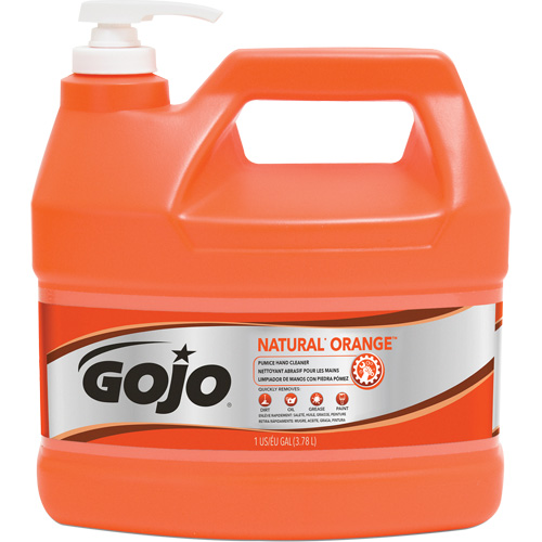 Natural Orange Hand Cleaner, Pumice, 3.78 L, Pump Bottle, Citrus/Orange Par Equipment