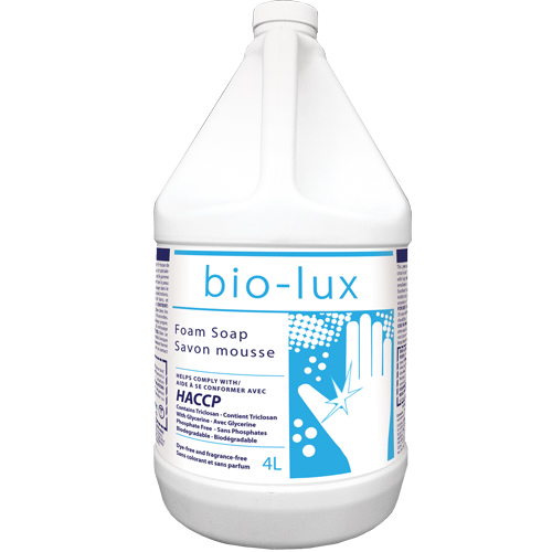 Bio-Lux Antimicrobial Soap, Foam, 4 L, Unscented Par Equipment