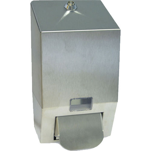 Stainless Steel Soap Dispenser, Push, 1000 ml Capacity, Cartridge Refill Format Par Equipment