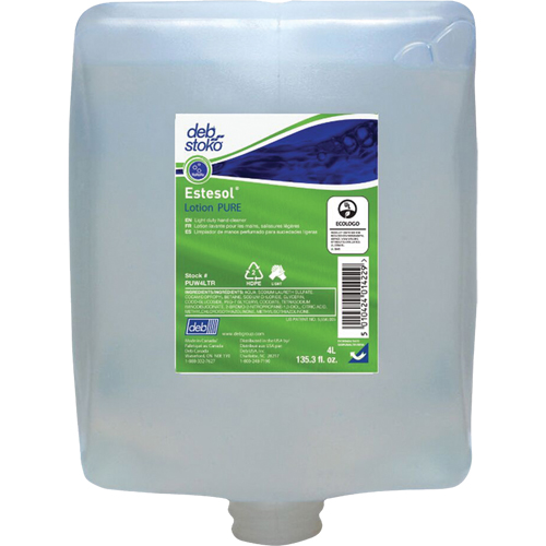 Savon pour les mains, les cheveux et le corps Estesol PURE, Cr&egrave;me, 4 L, Recharge, Fraîcheur Par Equipment
