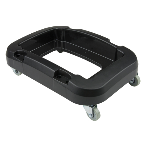 Recycling & Waste Receptacle Dolly, Polypropylene, Black, Fits: 17-1/4" x 12-1/2" Par Equipment