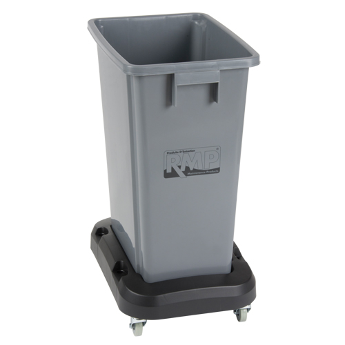 Recycling & Waste Receptacle Dolly, Polypropylene, Black, Fits: 17-1/4" x 12-1/2" Par Equipment