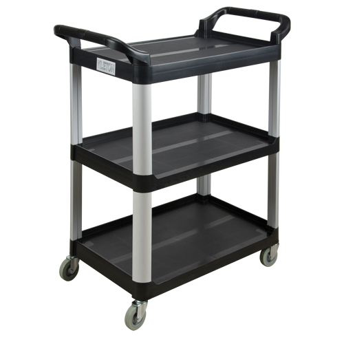 Utility Cart, 3 Tiers, 16-3/4" x 37" x 33-1/2", 250 lbs. Capacity Par Equipment