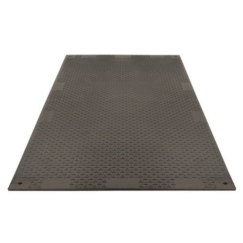 Medium-Duty Ground Protection, 4' x 8', Fiberglass/Polypropylene, Textured, Black Par Equipment