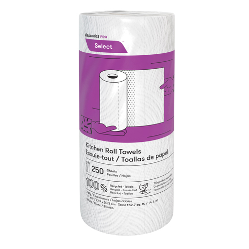 Rouleau d'essuie-tout de cuisine Pro Select, 2 Pli, 250 Feuilles/rouleau, 8" la, 11" lo Par Equipment