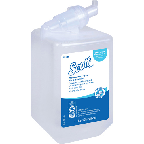 D&eacute;sinfectant moussant et hydratant pour les mains Pro de Scott, 1000 ml, Cartouche de recharge, 62% alcool Par Equipment