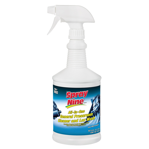 Spray Nine&reg; General Pressroom Cleaner, 946 ml, Trigger Bottle Par Equipment