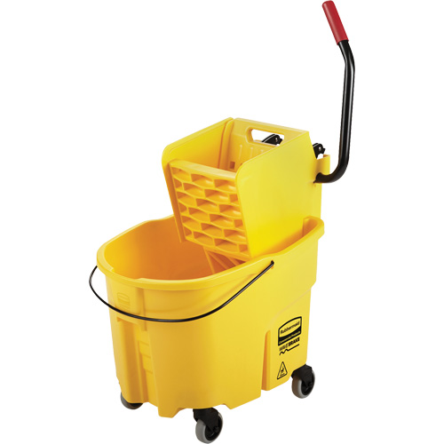 Ensemble de seau pour vadrouille et essoreuse WaveBrake, Pression lat&eacute;rale, 8,75 gal. US (35 pintes), Jaune Par Equipment