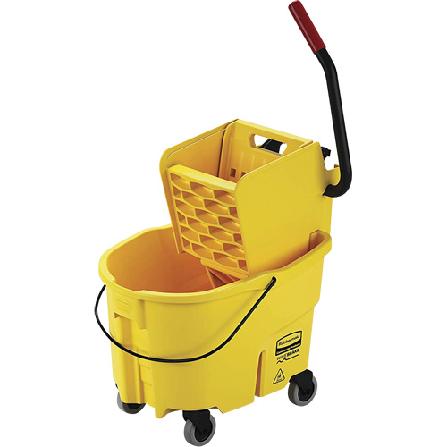 WaveBrake&reg; Mop Bucket and Wringer, Side Press, 6.5 US Gal. (26 Quart), Yellow Par Equipment
