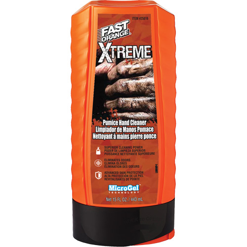 Nettoyant professionnel pour les mains Xtreme, Pierre ponce, 443 ml, Bouteille, Orange Par Equipment