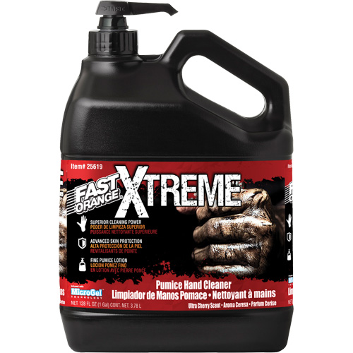 Nettoyant professionnel pour les mains Xtreme, Pierre ponce, 3,78 L, Bouteille &agrave; pompe, Cerise Par Equipment