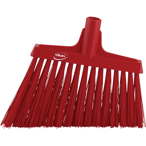 Angle Broom Head, X-Coarse Bristles, 12", Polyester, Red Par Equipment