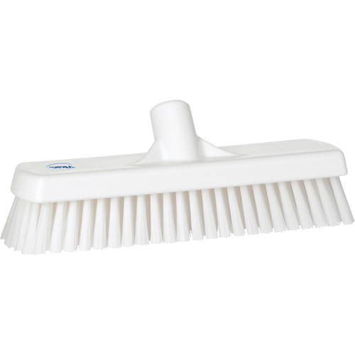 Brosse &agrave; r&eacute;curer pour planchers et murs, Crins Ferme, 12", Polyester, Blanc Par Equipment