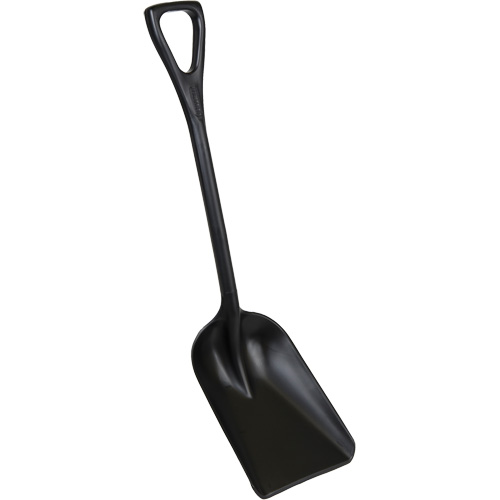 One-Piece Hygienic Shovel, 10" x 6" Blade, 37-1/2" Length, Plastic, Black Par Equipment