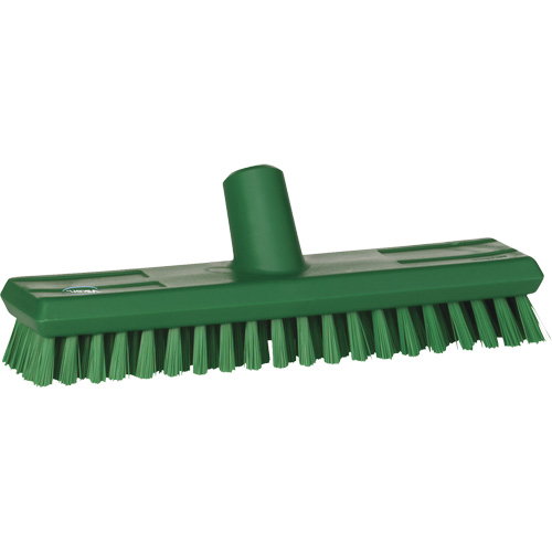 Water-Fed Deck Scrub Brush, X-Coarse Bristles, 10-3/4", Polyester, Green Par Equipment