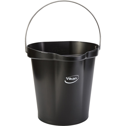 Seau pour l'hygi&egrave;ne des aliments, Noir, 3 gal. US Par Equipment