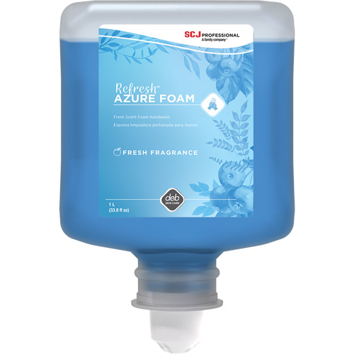 Savon &agrave; mains Refresh Azure, Mousse, 1 L, Parfum&eacute; Par Equipment