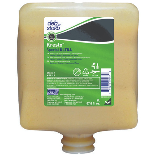 Recharge de nettoyant pour les mains Kresto Special Ultra, P&acirc;te, 2 L, Cartouche en plastique, Fraîcheur Par Equipment