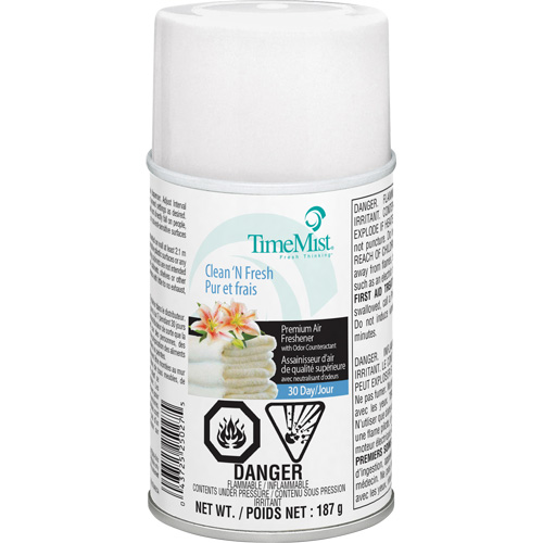 TimeMist&reg; Industrial Strength Air Freshener, Clean & Fresh, Aerosol Can/Cartridge Par Equipment