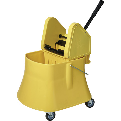 Champ Bucket & Wringer Combo, Down Press, 10 US Gal.(40 Quart), Yellow Par Equipment