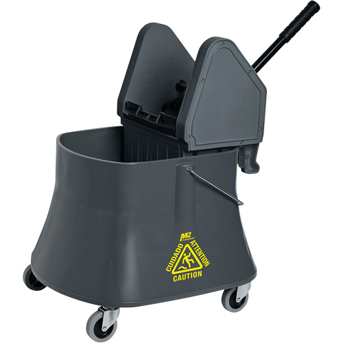 Champ Bucket & Wringer Combo, Down Press, 10 US Gal.(40 Quart), Grey Par Equipment