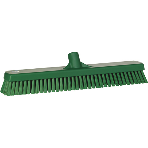 Deck & Wall Scrub Brush, Stiff Bristles, 19", Polyester, Green Par Equipment