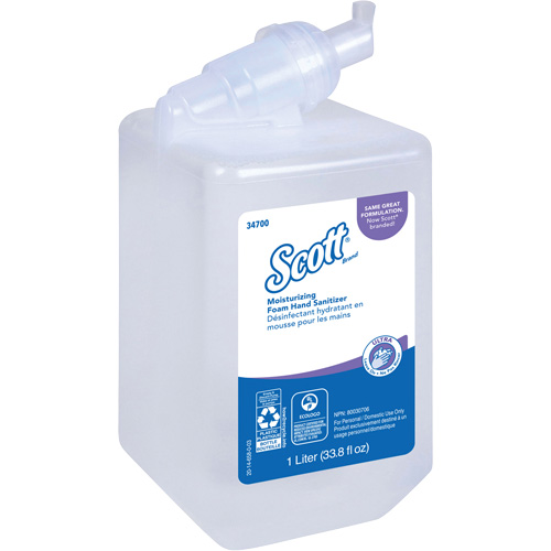 Scott&reg; Control Super Moisturizing Foam Hand Sanitizer, 1000 ml, Cartridge Refill, 70% Alcohol Par Equipment