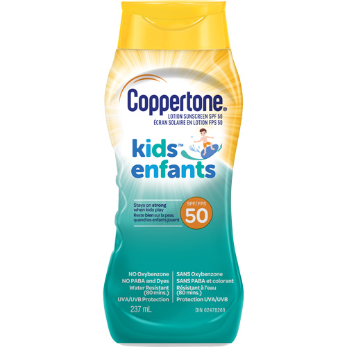 &eacute;cran solaire r&eacute;sistant &agrave; l'eau Kids, FPS 50, Lotion Par Equipment