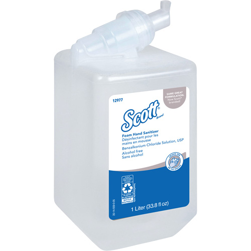 D&eacute;sinfectant en mousse sans alcool pour les mains Essential de Scott, 1000 ml, Cartouche de recharge, 0% alcool Par Equipment