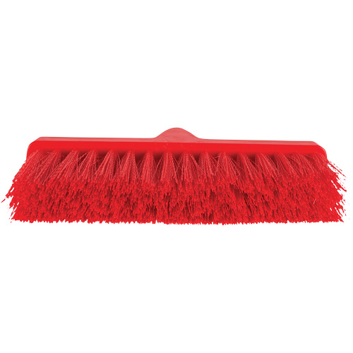 Balai oblique ColorCore, Crins Moyen, 10", Polypropyl&egrave;ne, Rouge Par Equipment