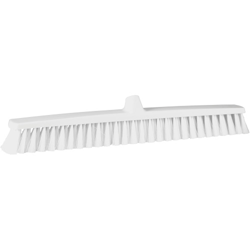 ColorCore Push Broom, Fine Bristles, 24", Polypropylene, White Par Equipment
