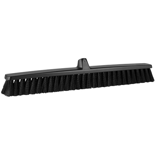 ColorCore Push Broom, Fine Bristles, 24", Polypropylene, Black Par Equipment