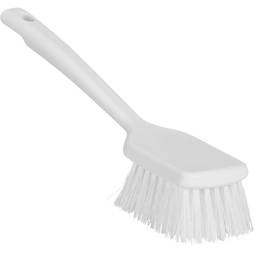 ColorCore Short Handle Brush, Stiff Bristles, 12" Long, White Par Equipment