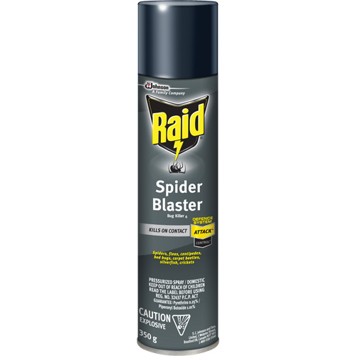 Raid&reg; Spider Blaster Bug Killer Insecticide, 350 g, Aerosol Can, Solvent Base Par Equipment
