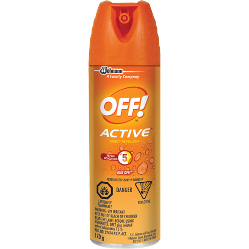 OFF! Active&reg; Insect Repellent, 15% DEET, Aerosol, 170 g Par Equipment