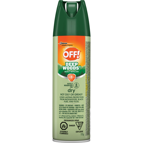 OFF! Deep Woods&reg; Insect Repellent, 25% DEET, Aerosol, 113 g Par Equipment